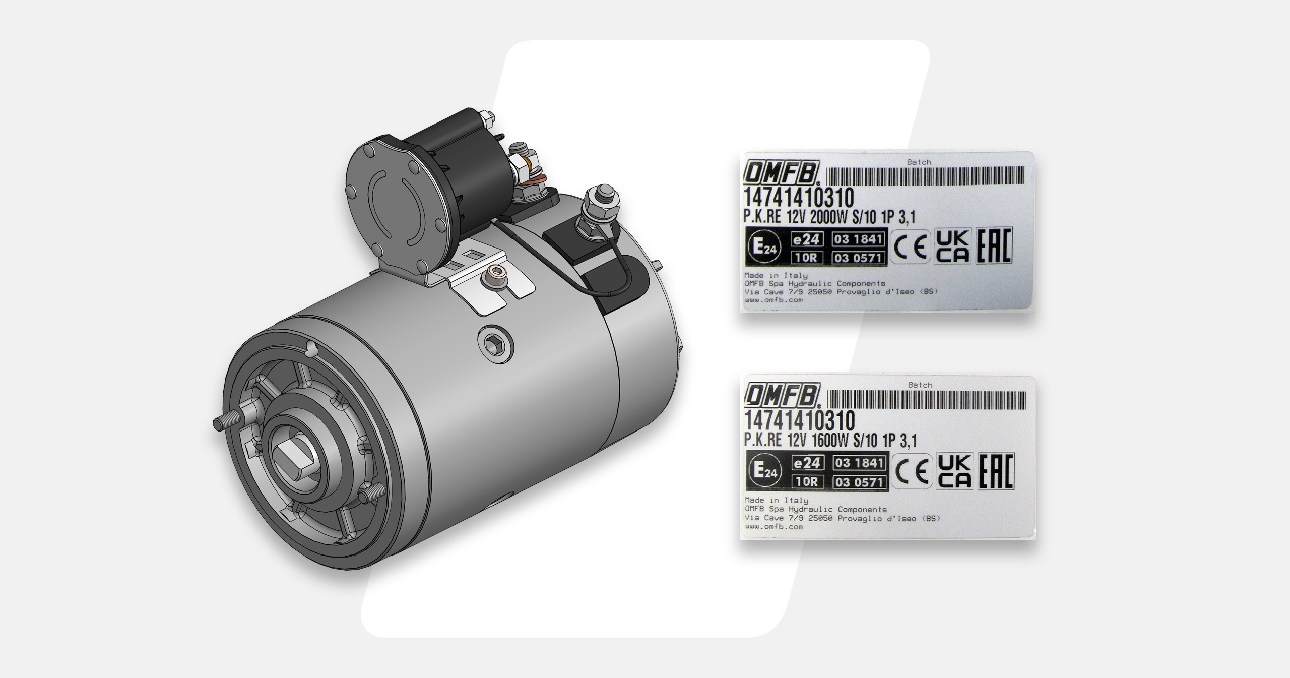 Adeguamento indicazioni potenza nominale motori corrente continua